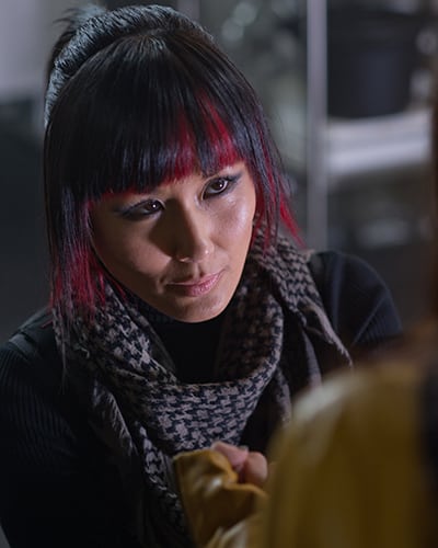 Minae Noji plays Karai in TEENAGE MUTANT NINJA TURTLES, from Paramount  Pictures and Nickelodeon Movies Stock Photo - Alamy